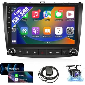 Leadfan Car Stereo Radio for Lexus IS250 IS300 IS350 2006-2012 Wireless CarPlay Android Auto, 10.1" IPS Touch Screen with WiFi GPS Navigation/Bluetooth 5.1/Backup Camera/FM/SWC/Split Screen in Saudi Arabia