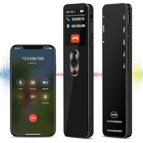 مسجل صوت رقمي سعة 64 جيجابايت، مسجل صوتي نشط، تسجيل عالي الدقة بسرعة 3072 كيلوبت في الثانية، مع تشغيل حلقة A-B، وإلغاء الضوضاء بكلمة مرور، وبلوتوث، ومسجل ديكتافون للمحاضرات والاجتماعات والمقابلات in Kuwait