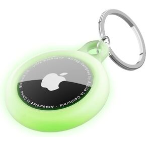oakxco Beige Airtag Keychain Silicone, Airtag Holder with Key Ring, Air Tag Cover Cute Accessories for Kids, Luggage, Car Dog Collar, Car, Compatible with Apple Airtag Case Waterproof, Cream Stone