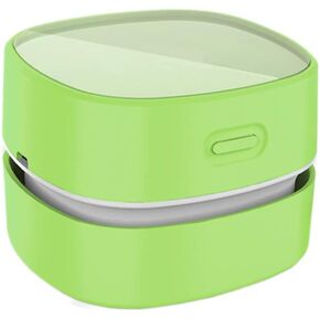 ODISTAR Desktop Vacuum Cleaner, Mini Table dust Sweeper Energy Saving,High Endurance up to 400 mins, Cordless&360º Rotatable Design for Cleaning Hairs,Crumbs,Computer Keyboard,Piano(Green)