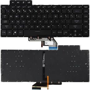Replacement Backlit Keyboard for ASUS ROG Zephyrus GA502 GU502 GX502 GM502 GA502G GA502D GA502I GU502G GU502DU GU502GV GU502L GU502LW GX502G Laptop Black Backlight Keyboard US Layout