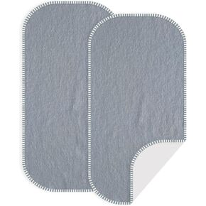 Baby Waterproof Changing Pad Liners (2 Pack) - Washable Reusable Changing Table Cover Liners Double, Portable Diaper Pads, Grey Line