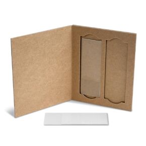 Cardboard Slide Mailer with Thumb Groove, Holds 2 Slides, Disposable, Pack of 36