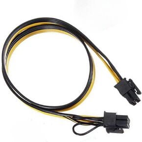 (2-Pack) 6 Pin to 8 Pin PCIe Adapter for CoolerMaster and Thermaltake PSUs with 6 Pin Port, 6 Pin Male to 8 Pin (6+2) PCI Express Cable 20-inch(51cm)