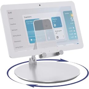 Elevated Stand for Echo Hub, Rotatable Tilt Stand for Alexa Hub, Echo Hub Table Stand, Aluminum Stand Holder for Echo Hub, No Need Mounting