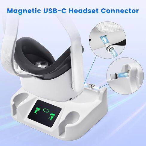 مجموعة أجزاء بديلة للبطاريات القابلة لإعادة الشحن لقاعدة شحن alcopanda لـ Quest 2، تتضمن أغطية بطاريات وحدة التحكم، وموصل سماعة رأس USB-C مغناطيسي، وبطاريات قابلة لإعادة الشحن in Kuwait