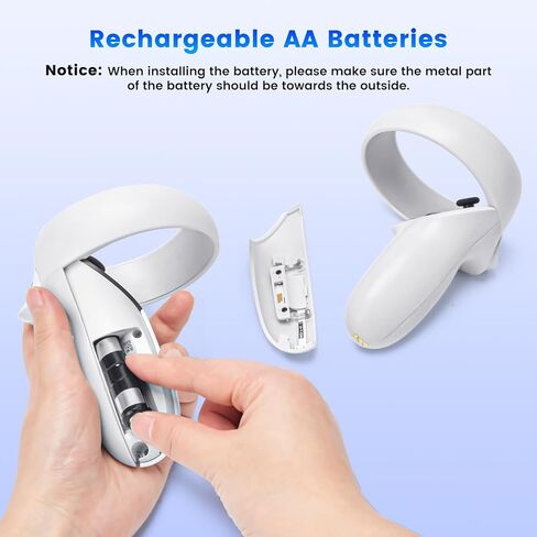 مجموعة أجزاء بديلة للبطاريات القابلة لإعادة الشحن لقاعدة شحن alcopanda لـ Quest 2، تتضمن أغطية بطاريات وحدة التحكم، وموصل سماعة رأس USB-C مغناطيسي، وبطاريات قابلة لإعادة الشحن in Kuwait