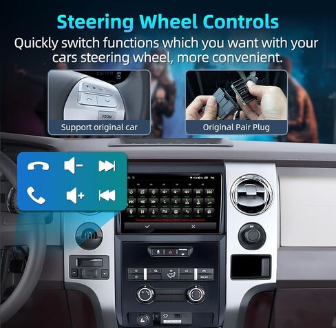 راديو سيارة Android لسيارة Ford F150 2009-2012، 【2+64G】 1280x800 ترقية شاشة لمس 9 بوصة مع Carplay اللاسلكي Android Auto GPS 5GWiFi 1080P كاميرا احتياطية FM/RDS DSP SWC in Kuwait