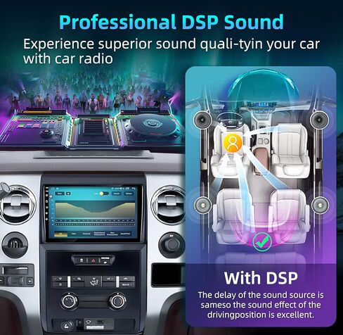 راديو سيارة Android لسيارة Ford F150 2009-2012، 【2+64G】 1280x800 ترقية شاشة لمس 9 بوصة مع Carplay اللاسلكي Android Auto GPS 5GWiFi 1080P كاميرا احتياطية FM/RDS DSP SWC in Kuwait