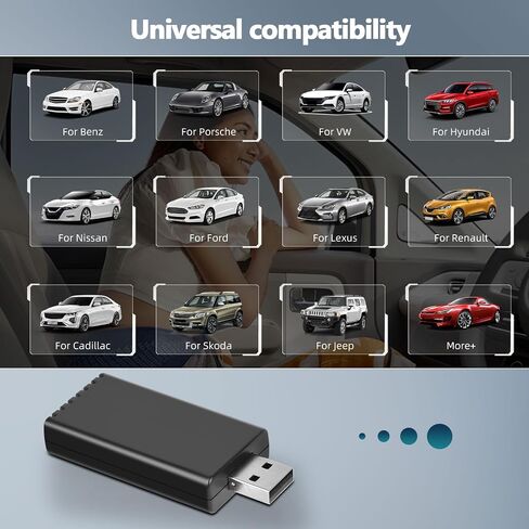 محول CarPlay اللاسلكي لأجهزة Apple iPhone، قم بتحويل CarPlay السلكي الخاص بك إلى التوصيل والتشغيل اللاسلكي بشريحة ثنائية النواة WiFi بدون تأخير، وكابلات USB-C وUSB-A لنماذج CarPlay السلكية فوق 2016 in Saudi Arabia