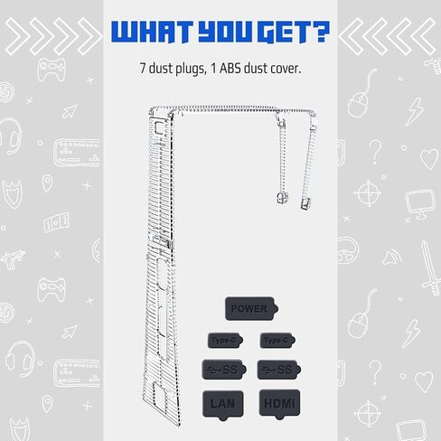 TNP Dust Cover for PS5 Slim Console - Protective Dust Filter for PS5 Slim Disc & Digital Edition - Precision Fit Dust Prevention Plug Set Cover for Playstation 5 Slim, Filters Dust and Pet Hair in Saudi Arabia