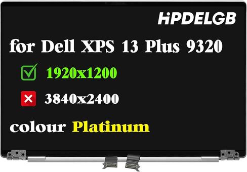 Replacement for Dell XPS 13 Plus 9320 09PG51 9PG51 1920×1200 13.4 inch LCD Screen Digitizer Display Assembly Non Touch (Platinum FHD Non-Touch) in Saudi Arabia