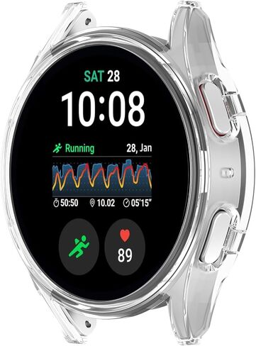 Case Compatible with 2024 Samsung Galaxy Watch 7 Classic 40mm 44mm, Hard PC Bumper Clear Protective Cover[No Screen] (Black, 40mm) in Saudi Arabia