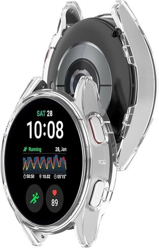 Case Compatible with 2024 Samsung Galaxy Watch 7 Classic 40mm 44mm, Hard PC Bumper Clear Protective Cover[No Screen] (Black, 40mm) in Saudi Arabia