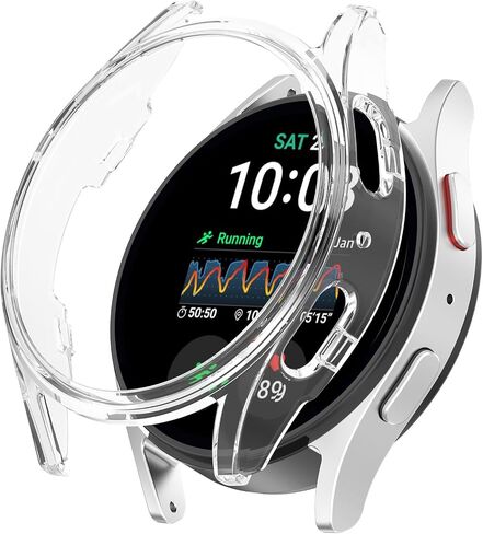Case Compatible with 2024 Samsung Galaxy Watch 7 Classic 40mm 44mm, Hard PC Bumper Clear Protective Cover[No Screen] (Black, 40mm) in Saudi Arabia