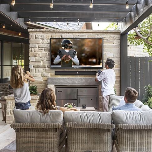 SYLVOX 55'' Outdoor Google TV Weatherproof 4K Television, Built-in Chromecast Voice Assistant 15W Stereo Surround Panoramic sound, High Brightness for Partial Sun Area, Deckpro+ Series in Saudi Arabia