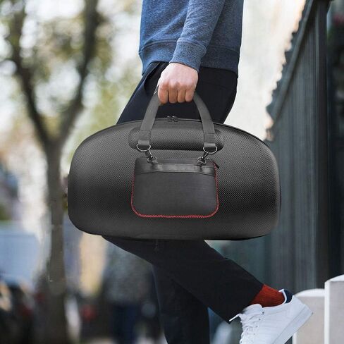 حقيبة تخزين صلبة من مادة ايفا للسفر وحقيبة حمل وحقيبة حمل لجهاز JBL Boombox 3/Boombox 2 مكبر صوت بلوتوث محمول (أسود من الخارج مع رمادي من الداخل) in Kuwait