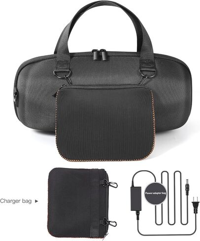 Carrying Case Hard Travelling Case Compatible with JBL Xtreme 4 Portable Bluetooth Speaker (Black+Orange) in Saudi Arabia