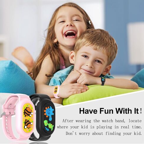 [عبوة من قطعتين] سوار سيليكون لهاتف Samsung Galaxy SmartTag 2 (2023)، سوار معصم بغطاء كامل للعلامة الذكية 2 حامل مقاوم للماء، سوار SmartTag 2 مخفي قابل للتعديل للأطفال كبار السن (وردي وأسود) in Kuwait