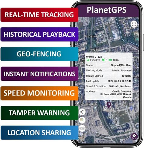(Uranus 4G) - Starting $5.40/Month Magnetic Real-Time GPS Tracker for Vehicles Car with Worldwide Coverage (3-5 Weeks Battery) - Subscription Required (SIM Card Included) in Kuwait