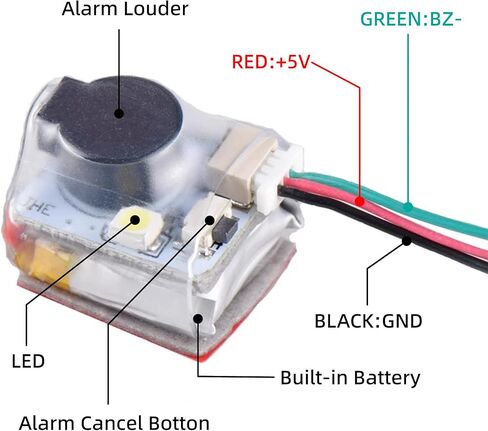طنان طائرة بدون طيار SpeedyBee FPV، صفارة إنذار مع منارة بطارية داخلية LED 110 ديسيبل إنذار لوحدة التحكم في الطيران F405 F7 ومتعقب GPS وطائرة بدون طيار FPV - حجم صغير in Kuwait
