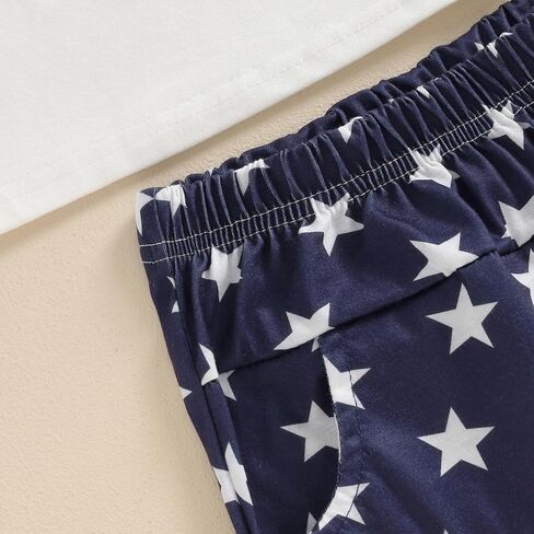 4th Of July Baby Boy Outfit USA Short Sleeve T Shirt Tops + Shorts Sets America Flag First Fourth July Clothes in Saudi Arabia