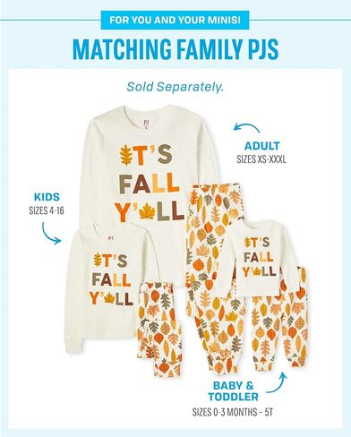 The Children's Place Baby Kids 2 Piece Fall Pajamas, Cotton in Saudi Arabia
