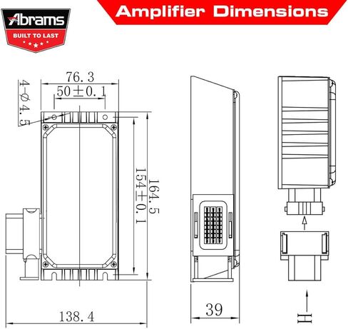 مجموعة نظام صفارة الإنذار للدراجات النارية Abrams Macro 100W [مقاومة للصدمات والاهتزاز] نظام صفارة شرطة قوي مقاوم للماء [2 × 50 وات مكبر صوت + وحدة تحكم متضمنة] صفارة طوارئ 12 فولت لـ ATV UTV POV in Kuwait