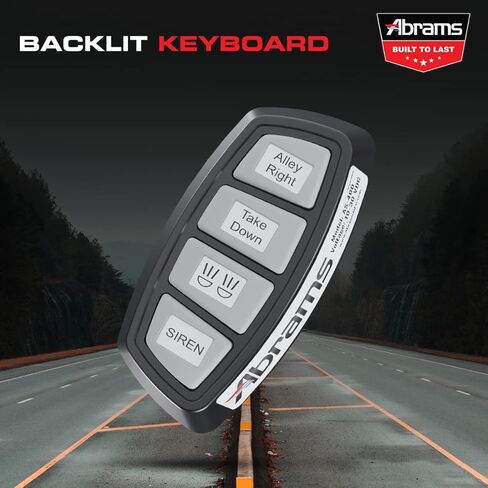 مجموعة نظام صفارة الإنذار للدراجات النارية Abrams Macro 100W [مقاومة للصدمات والاهتزاز] نظام صفارة شرطة قوي مقاوم للماء [2 × 50 وات مكبر صوت + وحدة تحكم متضمنة] صفارة طوارئ 12 فولت لـ ATV UTV POV in Kuwait