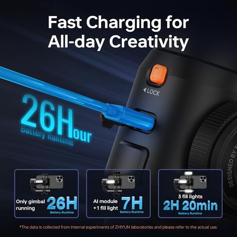 Zhiyun Smooth 5S AI Combo Gimbal Stabilizer for Smartphone, 3-Axis Phone Gimbal, AI Tracking Phone Stabilizer for Video Recording Vlog, for Android for iPhone 14 Pro Max Plus 13 12 11 X XR XS 8 Plus in Saudi Arabia