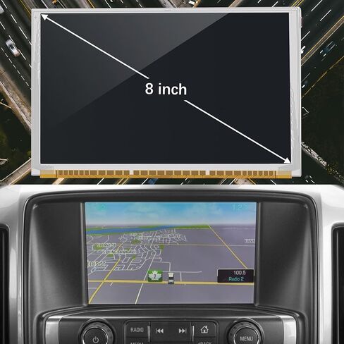 شاشة لمس 8 بوصات متوافقة مع Chevy Silverado Suburban Tahoe Colorado & GMC Sierra Acadia Yukon Terrain 2015-2018، استبدال شاشة لمس الملاحة الراديوية مع شاشة LCD DJ080PA-01A in Kuwait
