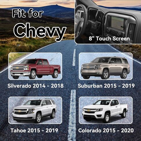 شاشة لمس 8 بوصات متوافقة مع Chevy Silverado Suburban Tahoe Colorado & GMC Sierra Acadia Yukon Terrain 2015-2018، استبدال شاشة لمس الملاحة الراديوية مع شاشة LCD DJ080PA-01A in Kuwait