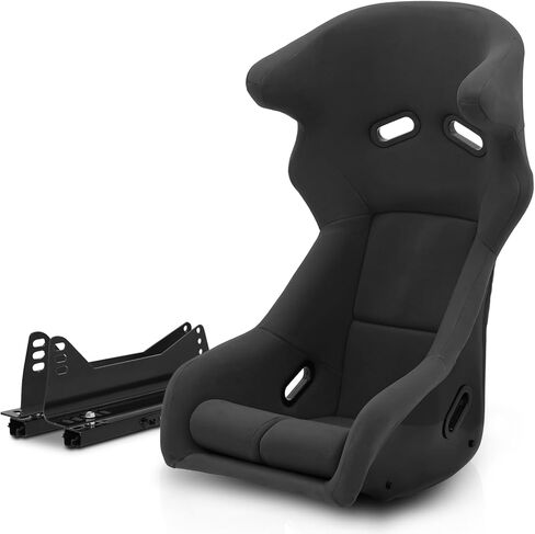MoNiBloom 40-Inch Universal Bucket Style Simulator Racing Seat with Adjustable Double Sliders Black in Saudi Arabia