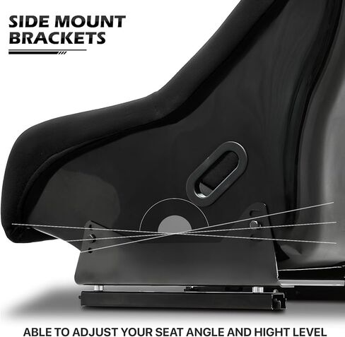 MoNiBloom 40-Inch Universal Bucket Style Simulator Racing Seat with Adjustable Double Sliders Black in Saudi Arabia