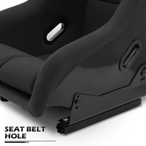 MoNiBloom 40-Inch Universal Bucket Style Simulator Racing Seat with Adjustable Double Sliders Black in Saudi Arabia