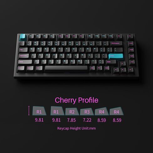75% Wireless Mechanical Keyboard MG75W Midnight, 82-Key Hot-swappable Gaming Keyboard for Mac/Win (Akko V3 Pro Creamy Yellow) in Saudi Arabia