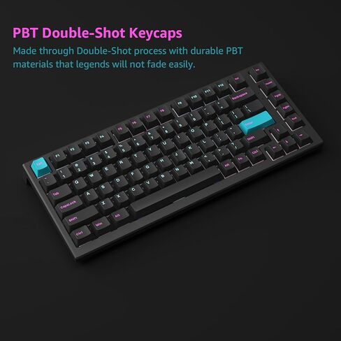 75% Wireless Mechanical Keyboard MG75W Midnight, 82-Key Hot-swappable Gaming Keyboard for Mac/Win (Akko V3 Pro Creamy Yellow) in Saudi Arabia