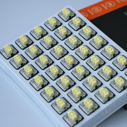 GATERON KS-33 Low Profile Banana Keyboard Switches, Tactile 65gf 3 Pin RGB LED Factory Pre-lubed for MX Mechanical Keyboard (35PCS) in Saudi Arabia