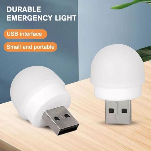 Mini USB Night Light LED Reading Light Eye Protection Portable Computer Mobile Lamp Power Reading Light Charging LED Small Bulb Book Lights in Saudi Arabia