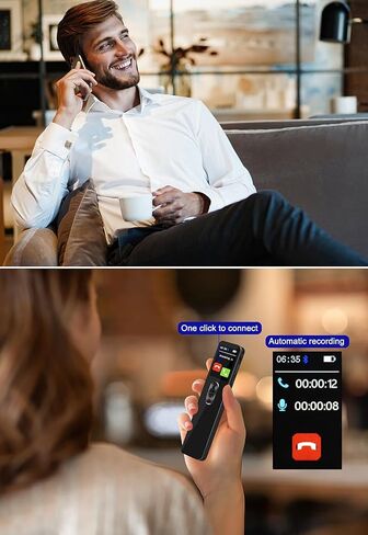 مسجل صوت رقمي سعة 64 جيجابايت، مسجل صوتي نشط، تسجيل عالي الدقة بسرعة 3072 كيلوبت في الثانية، مع تشغيل حلقة A-B، وإلغاء الضوضاء بكلمة مرور، وبلوتوث، ومسجل ديكتافون للمحاضرات والاجتماعات والمقابلات in Kuwait