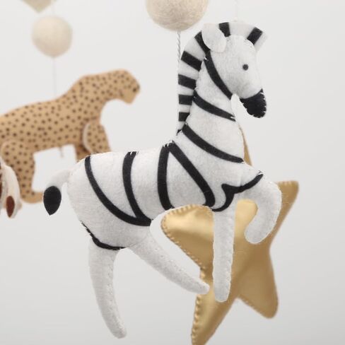 Safari Mobile for Crib - سرير متنقل Safari محايد للجنسين مع نجوم ذهبية وسحب لحضانة ذات طابع الغابة in Kuwait