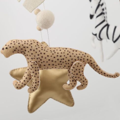 Safari Mobile for Crib - سرير متنقل Safari محايد للجنسين مع نجوم ذهبية وسحب لحضانة ذات طابع الغابة in Kuwait