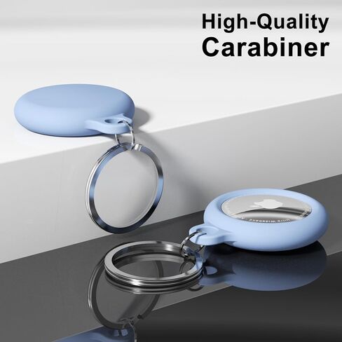 oakxco Beige Airtag Keychain Silicone, Airtag Holder with Key Ring, Air Tag Cover Cute Accessories for Kids, Luggage, Car Dog Collar, Car, Compatible with Apple Airtag Case Waterproof, Cream Stone in Kuwait