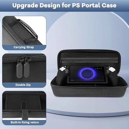 Lyyes 3 in 1 Accessories Bundle for Playstation Portal, EVA Carrying Case for PS5 Portal, 2 PCS Screen Protector with Silicone Protective Cover in Kuwait
