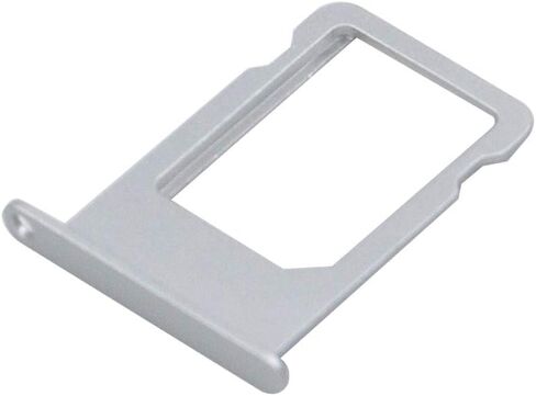 MMOBIEL SIM Card Slot Tray Holder Replacement Compatible with iPhone 5S/SE 2016 - Incl. SIM Pin - Silver in Saudi Arabia