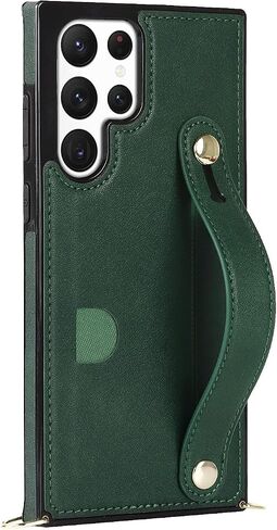 CCSmall Case for Samsung Galaxy S22 Ultra (Not S22) with Card Slot Holder, Removable Adjustable Shoulder Strap Lanyard Crossbody Neck Purse Phone Case for Samsung Galaxy S22 Ultra KB Black in Kuwait