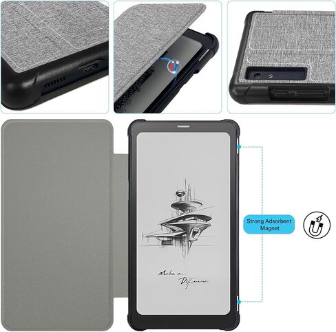 Flip-fold Protective Case for Onyx Boox Palma 6.13",Lightweight and Hard Back Shell Protective,Fall and Scratch Proof.Providing All-Round Protection. in Saudi Arabia