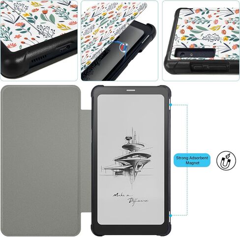 Flip-fold Protective Case for Onyx Boox Palma 6.13",Lightweight and Hard Back Shell Protective,Fall and Scratch Proof.Providing All-Round Protection. in Saudi Arabia