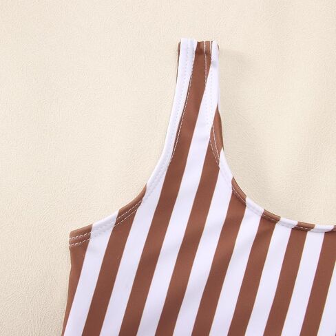 Ritatte Toddler Baby Girls Summer Swimsuit Sleeveless Stripe Knotted Two Piece Bathing Suit Beach Swimwear Bikini Tankini Set in Saudi Arabia