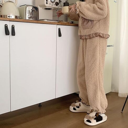 Fuzzy Cow Slippers for Women Men, Cute Cotton Animals House Shoes Fluffy Plush Slippers for Girls Indoor Living Room Bedroom in Saudi Arabia